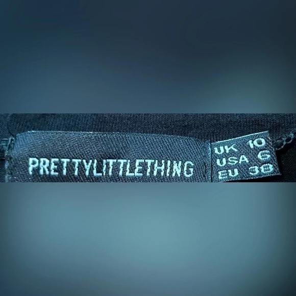 PrettyLittleThing Black Top with Lace Arms - Picture 5 of 5